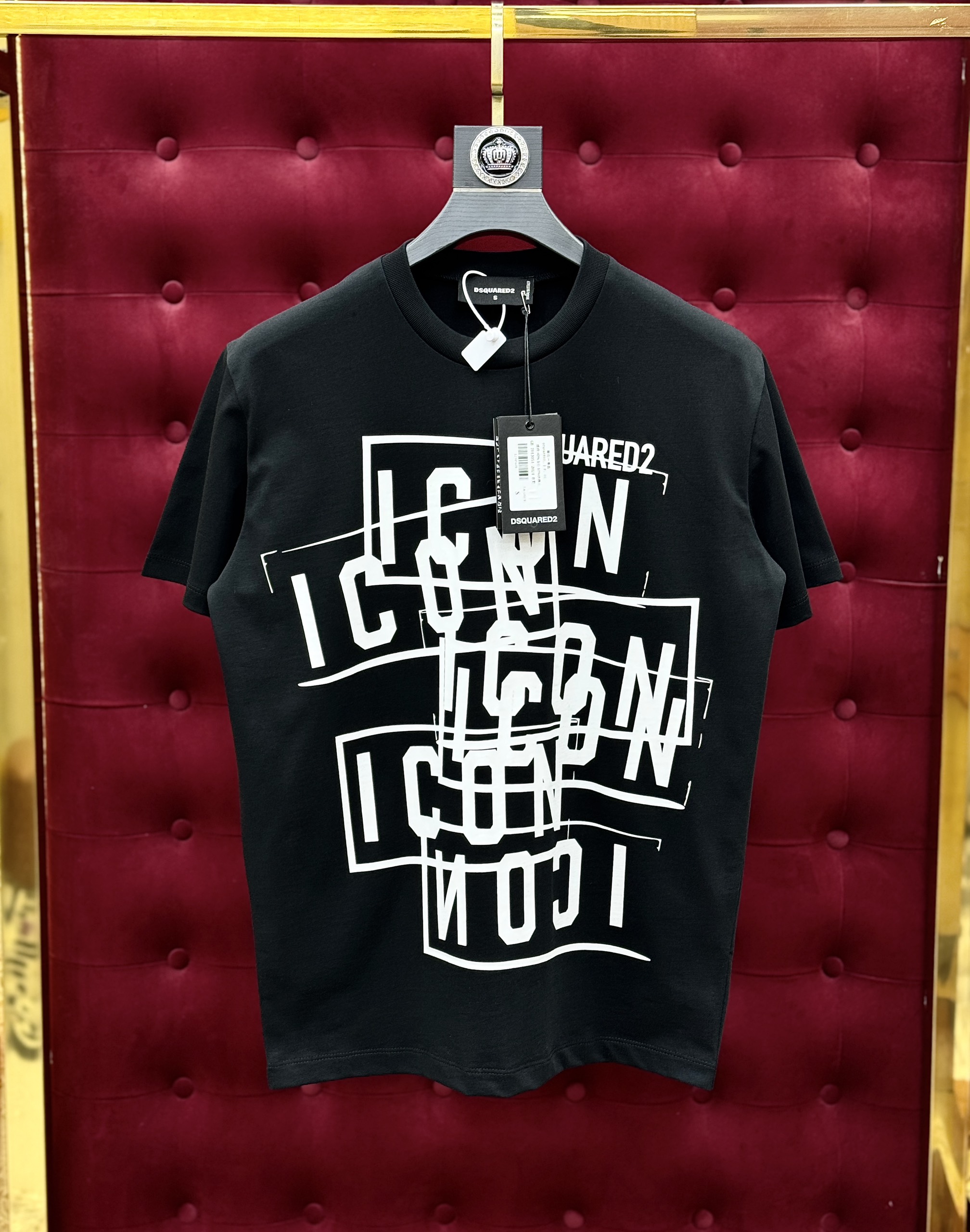 Áo phông T-shirt Dsquared2 DSQ2 họa tiết logo Icon kẻ ô Like Auth on web CD